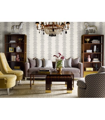 LN10500 - Palm Frond Stripe Stringcloth Wallpaper-Luxe Retreat by Lillian August