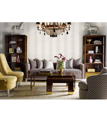 LN10508 - Palm Frond Stripe Stringcloth Wallpaper-Luxe Retreat by Lillian August