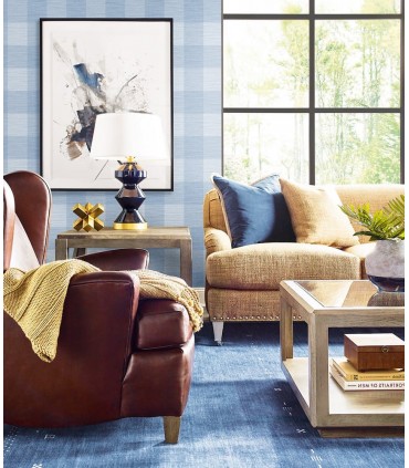 LN10812 - Rugby Gingham Wallpaper-Luxe Retreat by Lillian August