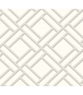 LN11500 - Block Trellis Wallpaper-Luxe Retreat by Lillian August