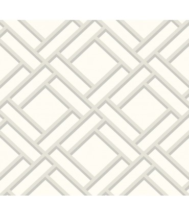 LN11500 - Block Trellis Wallpaper-Luxe Retreat by Lillian August