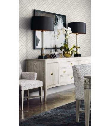 LN11500 - Block Trellis Wallpaper-Luxe Retreat by Lillian August