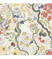 2932-65102 - Ann Green Floral Vines Wallpaper by A Street