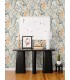 2932-65103 - Ann Turquoise Floral Vines Wallpaper- by A Street