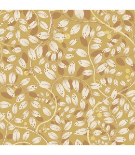 2932-65108 - Kirke Yellow Leavy Vines Wallpaper- by A Street