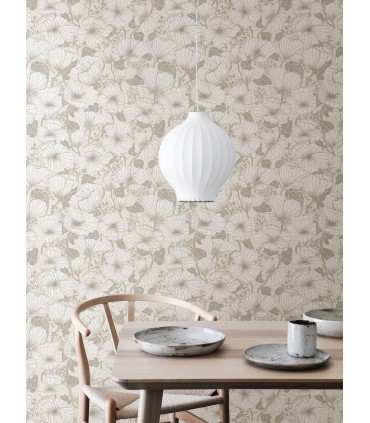 2932-65109 - Matilda Grey Poppy Fields Wallpaper- by A Street