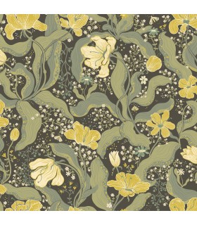 2932-65113 - Bodri Green Tulip Garden Wallpaper by A Street