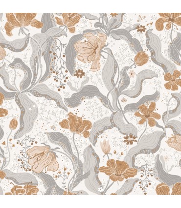 2932-65114 - Bodri Grey Tulip Garden Wallpaper by A Street