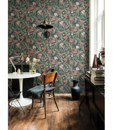 2932-65116 - Bodri Turquoise Tulip Garden Wallpaper by A Street