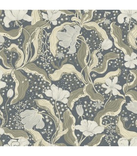 2932-65117 - Bodri Blue Tulip Garden Wallpaper by A Street