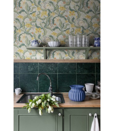 2932-65118 - Bodri Yellow Tulip Garden Wallpaper by A Street