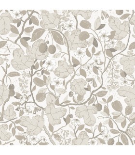 2932-65120 - Ewald Beige Garden Vines Wallpaper by A Street