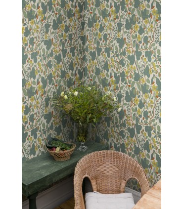 2932-65123 - Ewald Turquoise Garden Vines Wallpaper by A Street
