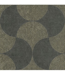 4044-38027-4 - Bel Air Black Fan Wallpaper by Advantage