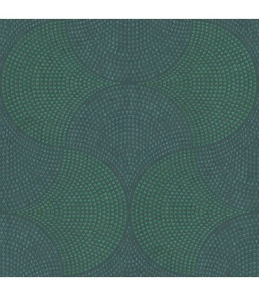 4044-38027-1 - Bel Air Teal Fan Wallpaper by Advantage