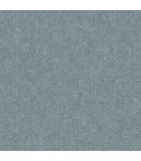 4044-38022-5 - Edsel Blue Geometric Wallpaper by Advantage