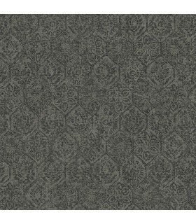 4044-38022-3 - Edsel Charcoal Geometric Wallpaper by Advantage