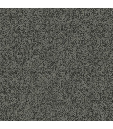 4044-38022-3 - Edsel Charcoal Geometric Wallpaper by Advantage