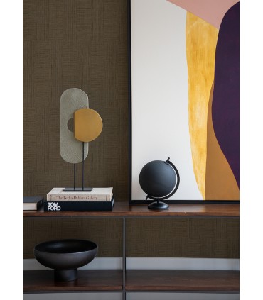 4044-38026-2 - Eldorado Brown Geometric Wallpaper by Advantage