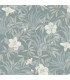 4044-38028-5 - Malecon Aqua Floral Wallpaper by Advantage