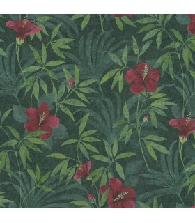 4044-38028-1 - Malecon Green Floral Wallpaper by Advantage