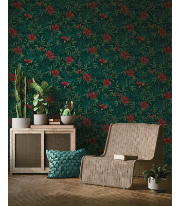 4044-38028-1 - Malecon Green Floral Wallpaper by Advantage