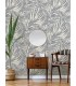4035-617429 - Anzu Slate Frond Wallpaper by Advantage