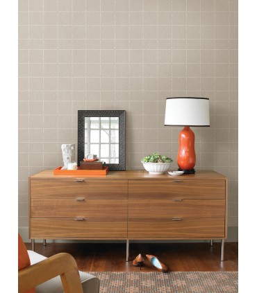 4035-37551-4 - Kishi Neutral Tile Wallpaper by Advantage