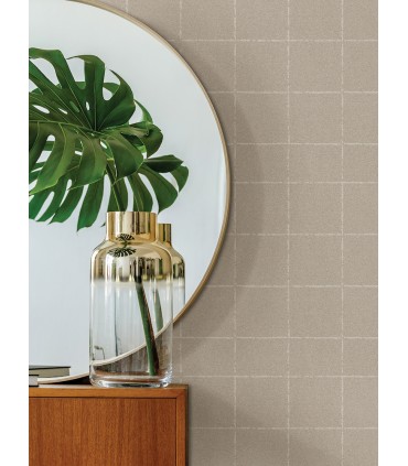 4035-37551-4 - Kishi Neutral Tile Wallpaper by Advantage