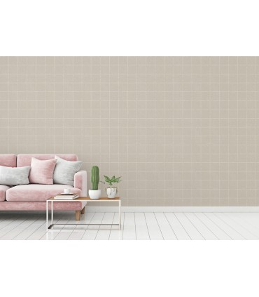 4035-37551-4 - Kishi Neutral Tile Wallpaper by Advantage