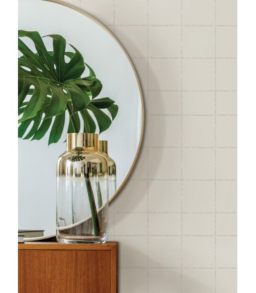 4035-37551-5 - Kishi White Tile Wallpaper by Advantage