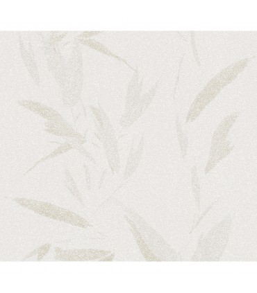 4035-37549-5 - Kaiya Cream Leaves Wallpaper by Advantage