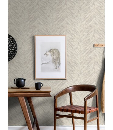 4035-617511 - Madoka Silver Chevron Wallpaper by Advantage