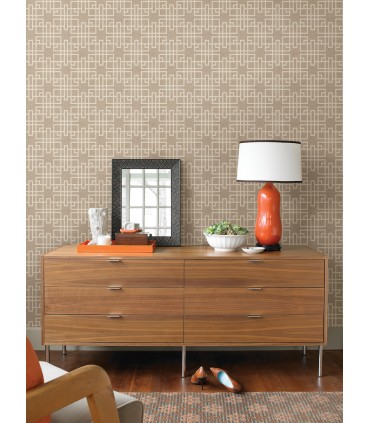 4035-409246 - Mana Beige Trellis Wallpaper by Advantage