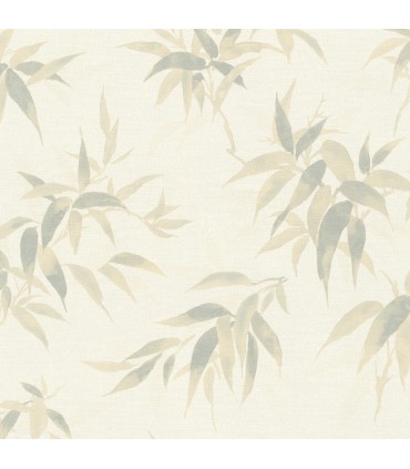 4035-409741 - Minori White Leaves Wallpaper by Advantage