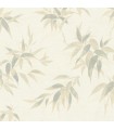 4035-409741 - Minori White Leaves Wallpaper by Advantage