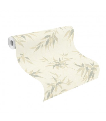 4035-409741 - Minori White Leaves Wallpaper by Advantage