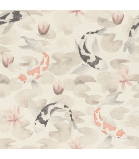 4035-409420 - Nobu Beige Koi Fish Wallpaper by Advantage
