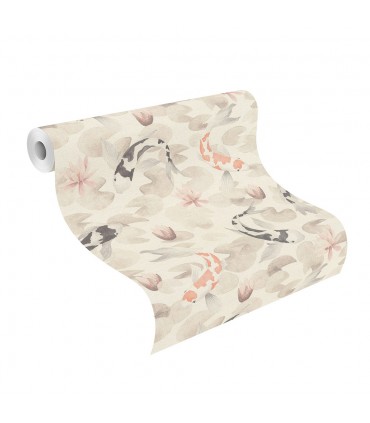 4035-409420 - Nobu Beige Koi Fish Wallpaper by Advantage