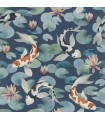 4035-409444 - Nobu Blue Koi Fish Wallpaper by Advantage