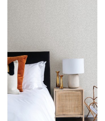 4035-37837-1 - Sayuri Silver Leaf Trail Wallpaper by Advantage