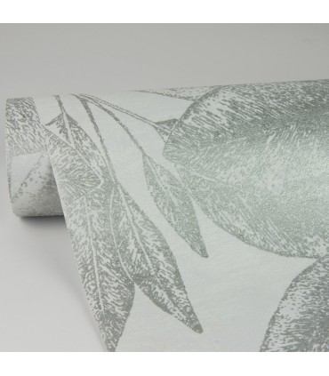 4035-37836-2 - Suki Silver Leaves Wallpaper by Advantage