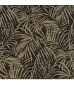 4035-832143 - Yumi Black Palm Leaf Wallpaper by Advantage