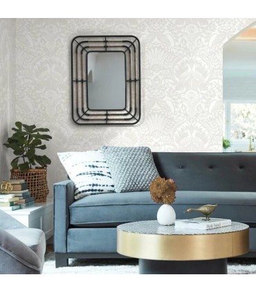 BW3932 - Egret Damask Wallpaper by York