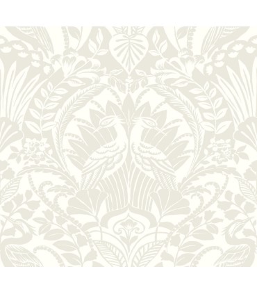 DM4997 - Egret Damask Wallpaper by York
