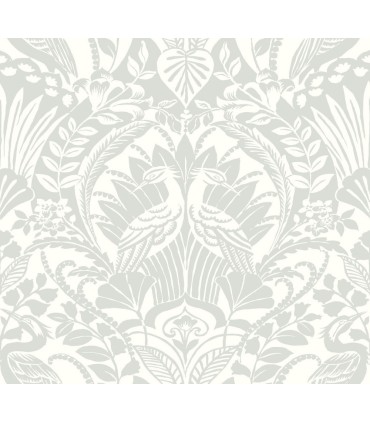 DM4998 - Egret Damask Wallpaper by York