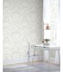 DM4998 - Egret Damask Wallpaper by York