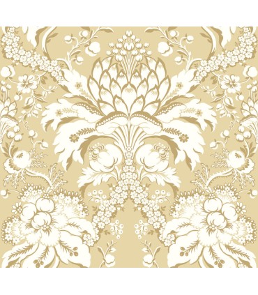 DM4953 - French Artichoke Damask Wallpaper by York