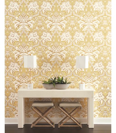 DM4953 - French Artichoke Damask Wallpaper by York