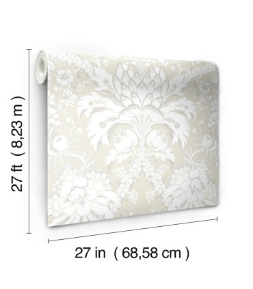 DM4956 - French Artichoke Damask Wallpaper by York